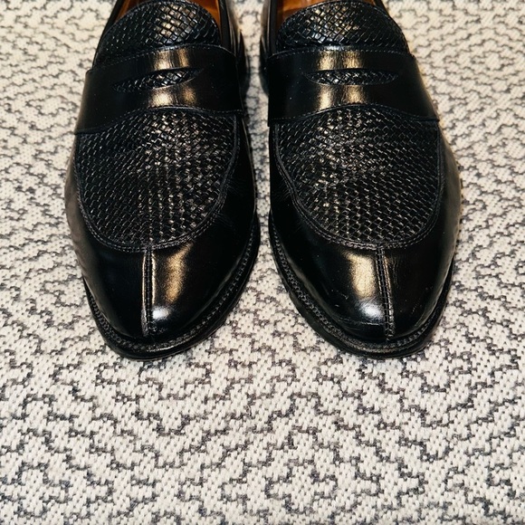 Allen Edmonds Leyland Woven Penny Loafers Split Toe Leather Shoes. - Picture 3 of 12